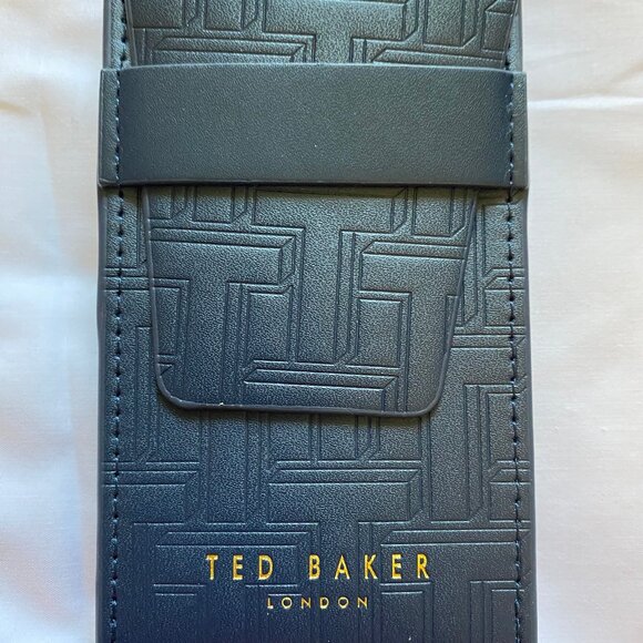 Vintage TED BAKER London Eyeglasses Sunglasses Soft Case Rubber, Blue, Like New - Picture 2 of 5